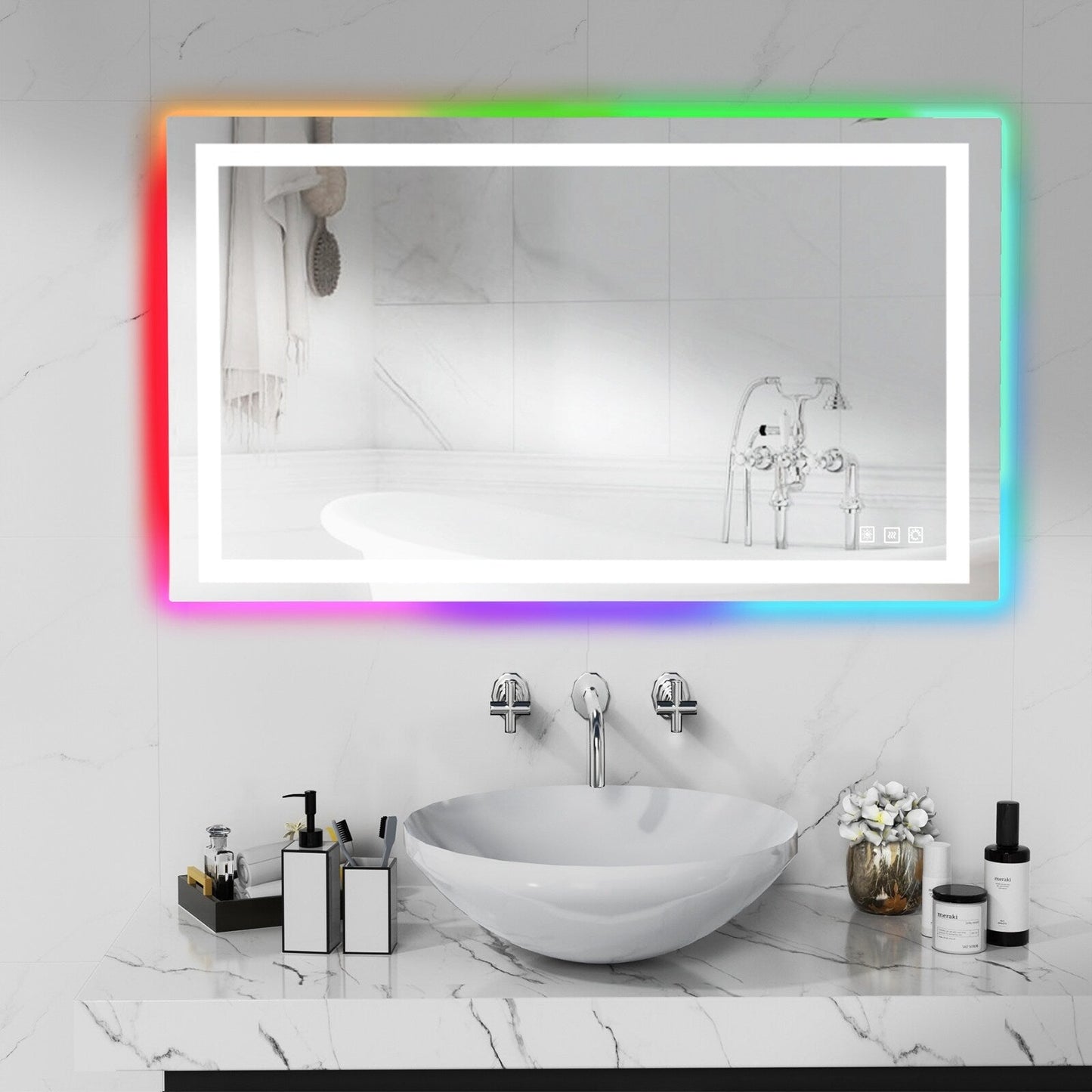 Anti-Fog RGB Backlit & LED Frontlit Bathroom Mirror