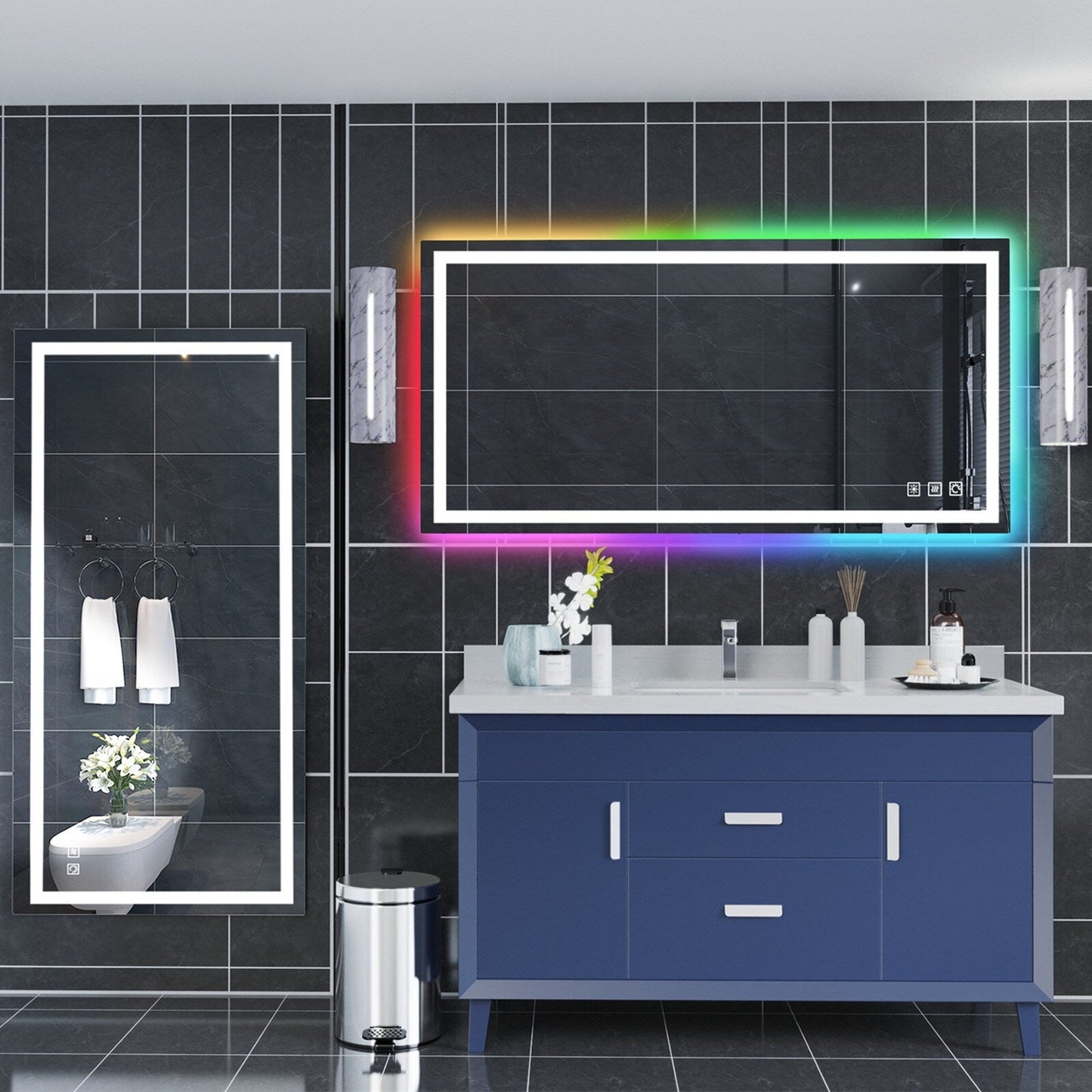 Anti-Fog RGB Backlit & LED Frontlit Bathroom Mirror