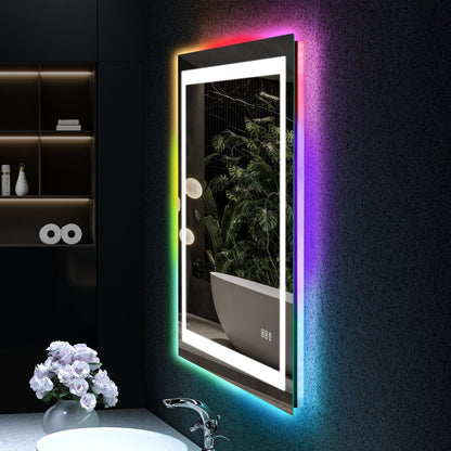 Anti-Fog RGB Backlit & LED Frontlit Bathroom Mirror