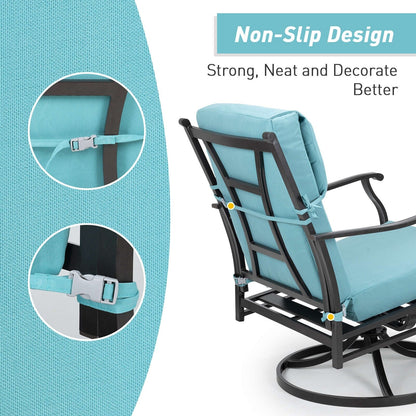 Aoodor Patio High Back Chair Cushions Set of 4, 46x21x4 Inches(Only Cushions)