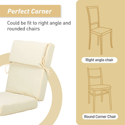 Aoodor Patio High Back Chair Cushions Set of 4, 46x21x4 Inches(Only Cushions)