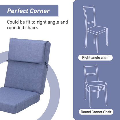 Aoodor Patio High Back Chair Cushions Set of 4, 46x21x4 Inches(Only Cushions)
