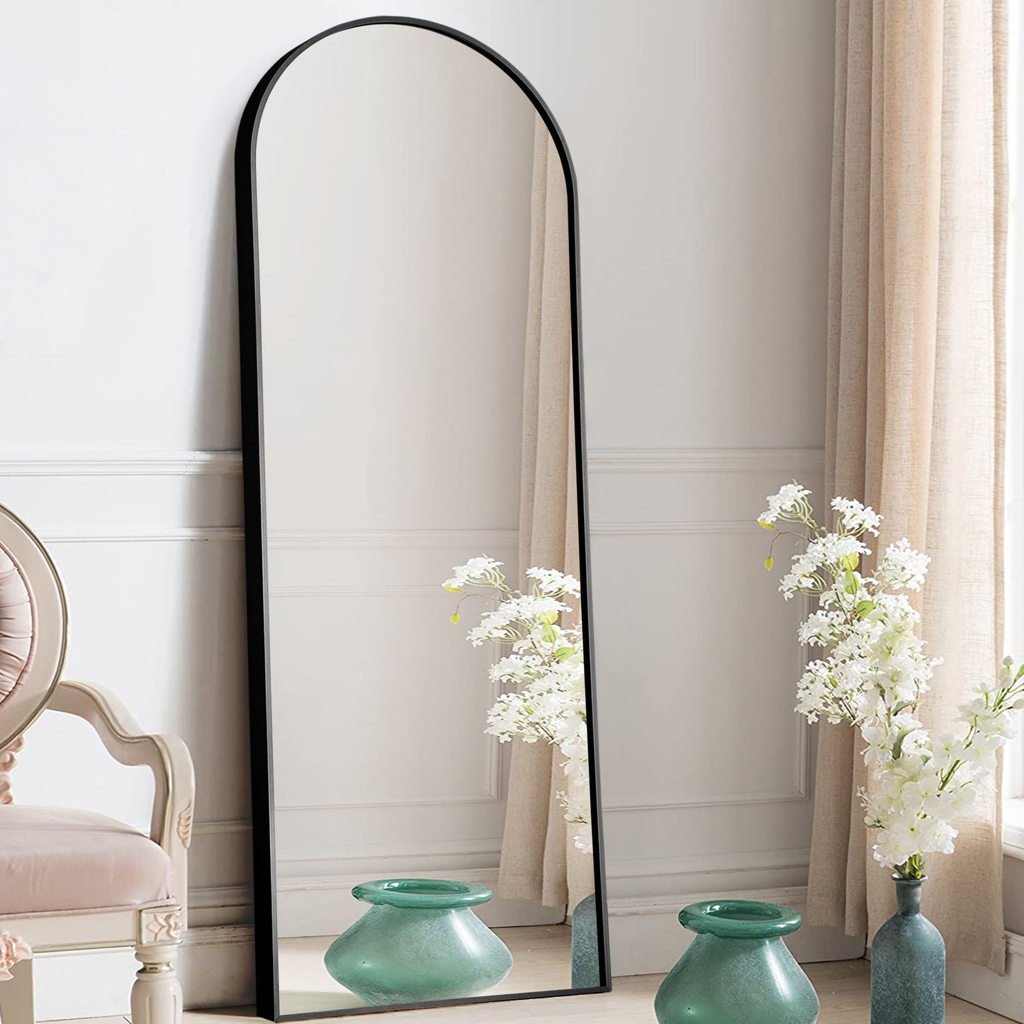 Dovelina Arched Full Length Floor Wall Mirror Standing Mirror