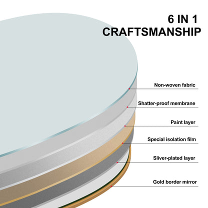 Arched Full-Length Standing Wood Floor Mirror, Wall Mirror