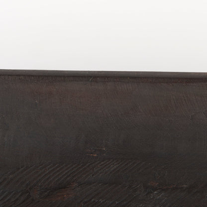Athena Extra Large Oblong Black-Brown Reclaimed Wood Bowl - 26.0L x 10.0W x 7.0H