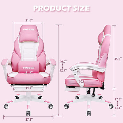 BOSSIN Racing Style Gaming Chair,300 lbs Big and Tall gamer chair High Back Computer Chair