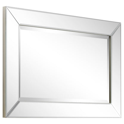 Beveled Rectangular Clear HD Wall Mounted Mirror for Bathroom, Vanity, Bedroom Mirrors, 3 sizes