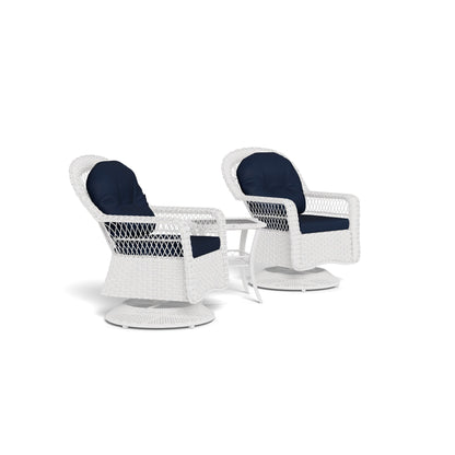 Biloxi Outdoor WhiteOutdoor Wicker Swivel Glider Patio Set (3-Piece)