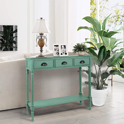 Burlington Wood 3-drawer Console Hallway Table
