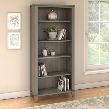 Bush Furniture Somerset Tall 5 Shelf Bookcase with Adjustable Shelves