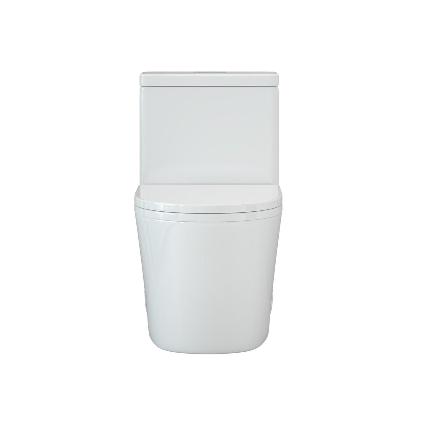 CB HOME 24'' Small Compact One Piece Toilet, Dual Flush Modern Siphon Short Toilet with Soft Closing Seat,16.5''Comfort Height