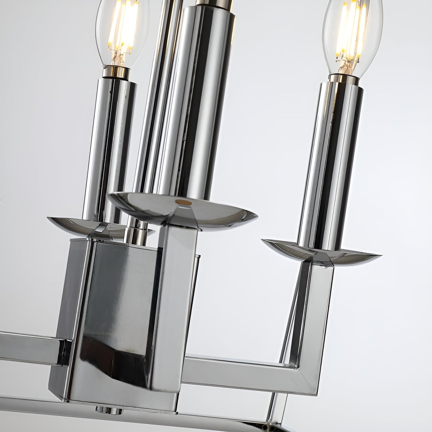 Candle Style Lantern Pendant Stairway or Kitchen Island Open Cage Chandelier - N/A