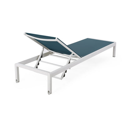 Cape Coral Outdoor Aluminum Chaise Lounge (Set of 2) by Christopher Knight Home - 77.56 D x 25.20 W x 11.80 H