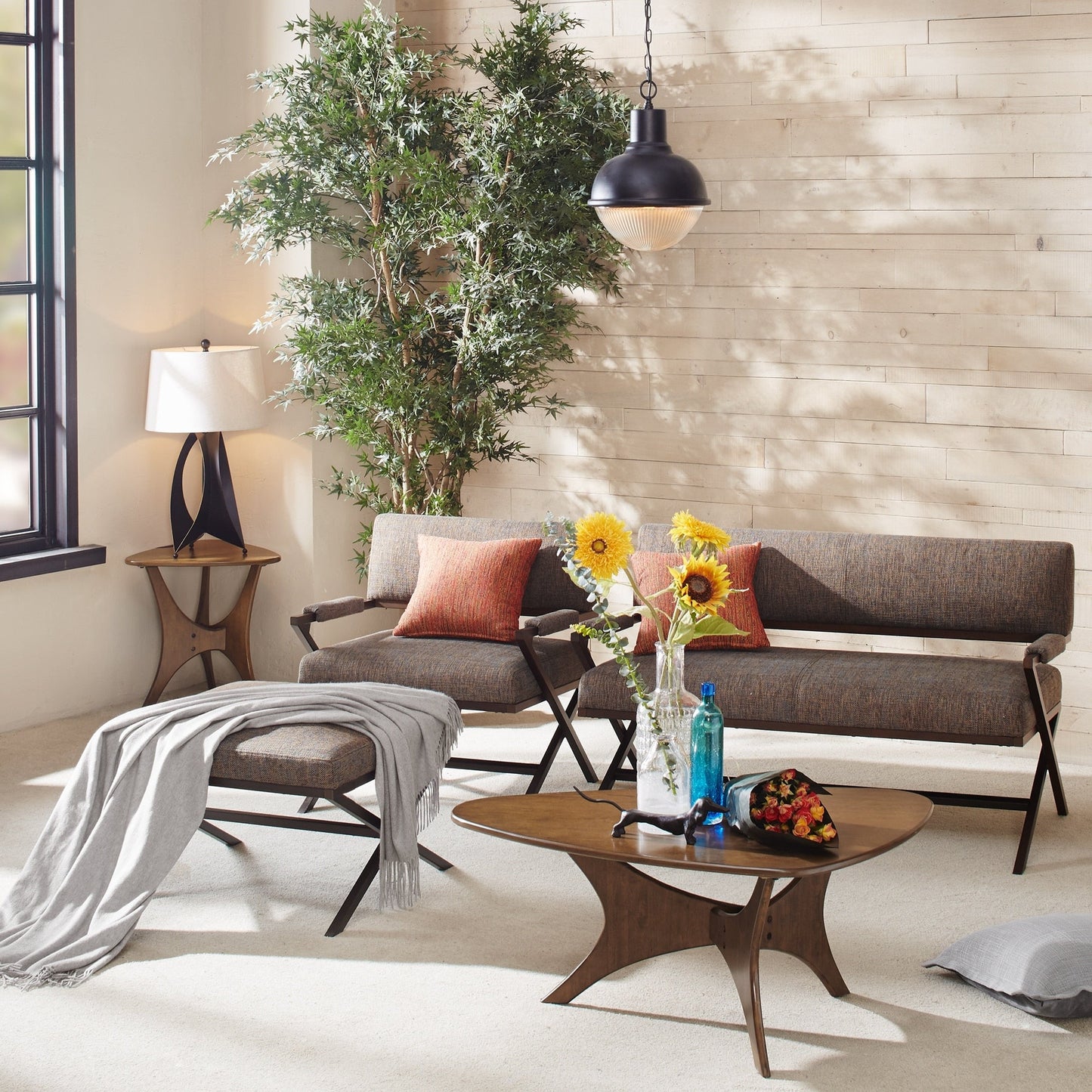 INK IVY Blaze Triangle Wood Coffee table