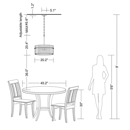Casandra 5-light Crystal Chandelier
