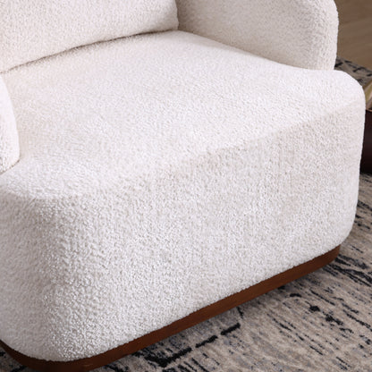 Chenille Swivel Barrel Chair, 360-Degree Comfy Accent Sofa for Living Room, Bedroom, and Study with Removable Cushion