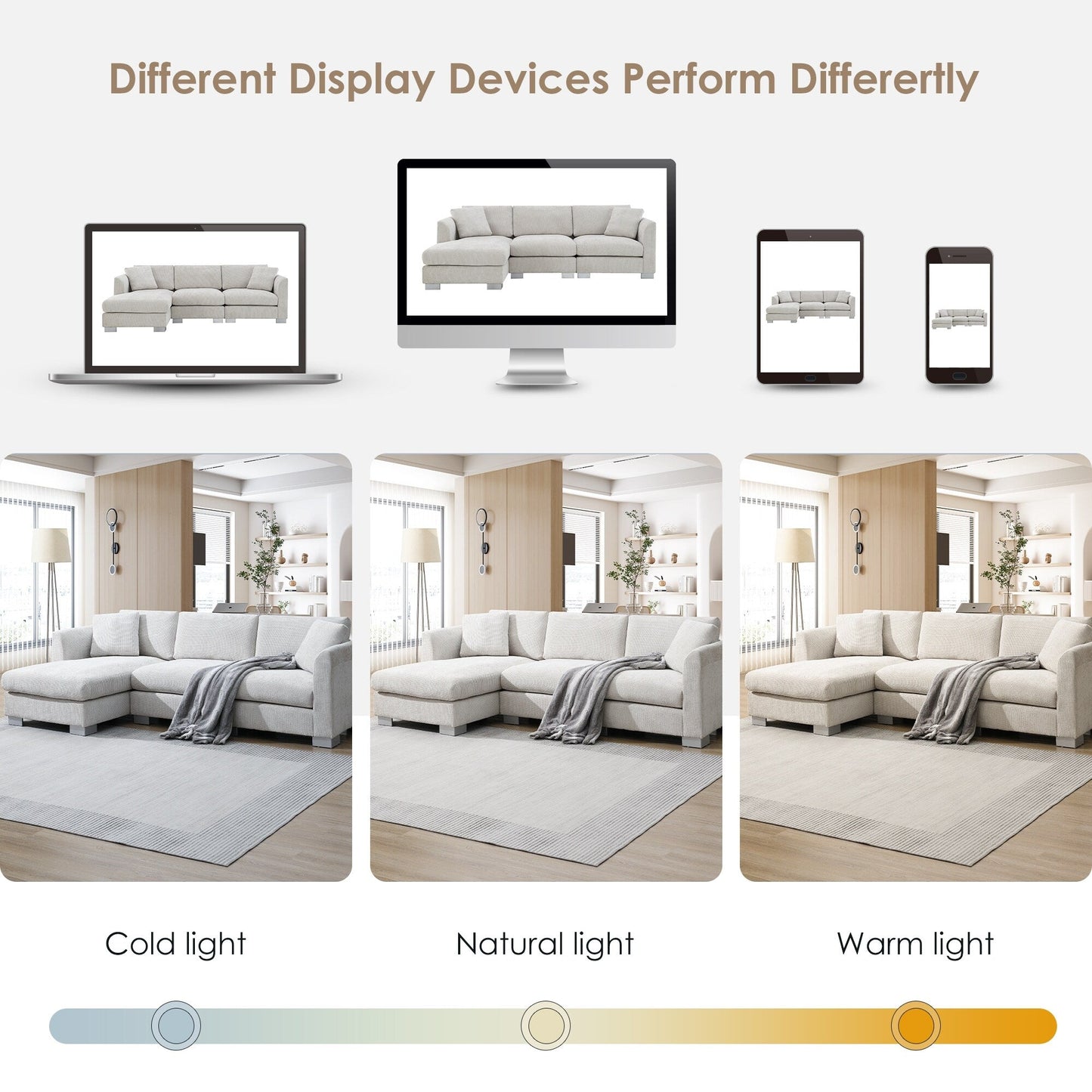 Cloud Sectional Sofa,L-Shaped Luxury Couch Set With 2 Free Pillows,4-Seat Chenille Indoor Furniture With Oversized Chaise