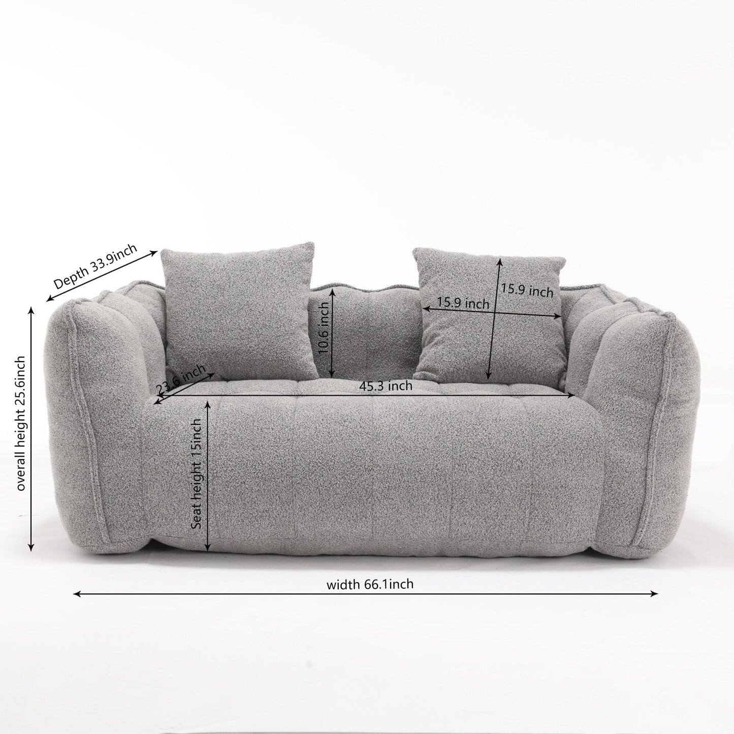 Comfortable square recliner sofa