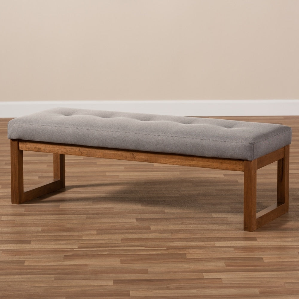 Contemporary Fabric Upholstered Bench by Baxton Studio