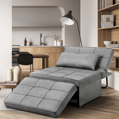 Convertible Sofa Bed Sleeper Sofa Chair Couch Folding Ottoman Recliner Chairs for Living Room