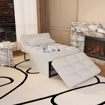 Convertible Sofa Bed Sleeper Sofa Chair Couch Folding Ottoman Recliner Chairs for Living Room