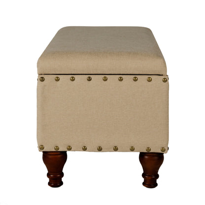 Copper Grove Muscari Upholstered Storage Bench with Nailhead Trim