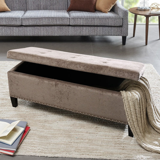 Madison Park Shandra II Tufted Top Soft Close Storage Bench