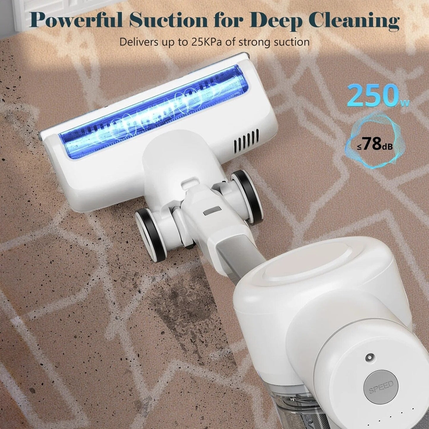 Cordless 3-in-1 Stick Vacuum Cleaner, Lightweight for Carpet, Hard Floors, Pet Hair, and Home Cleaning