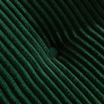 Corduroy Upholstered Memory Foam Sofa With Ottoman Upholstered Bean Bag Couch - 48.4Lx67.7Wx24.4H