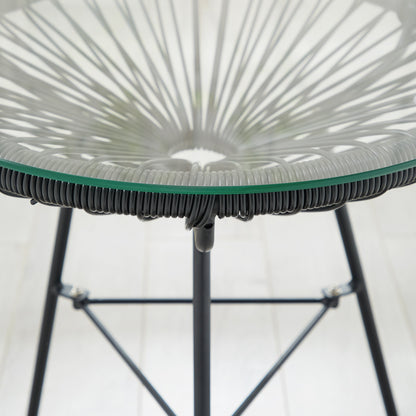 Corvus Sarcelles 3-Piece Modern Wicker Acapulco Bistro Set