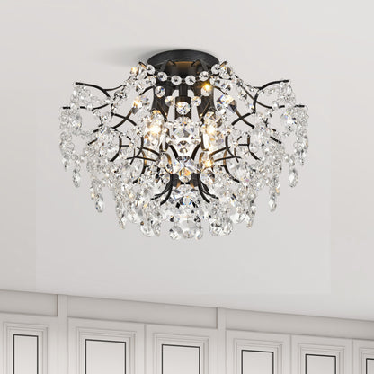 Dalia Elegant Indoor 3-light Crystal Flush Mount
