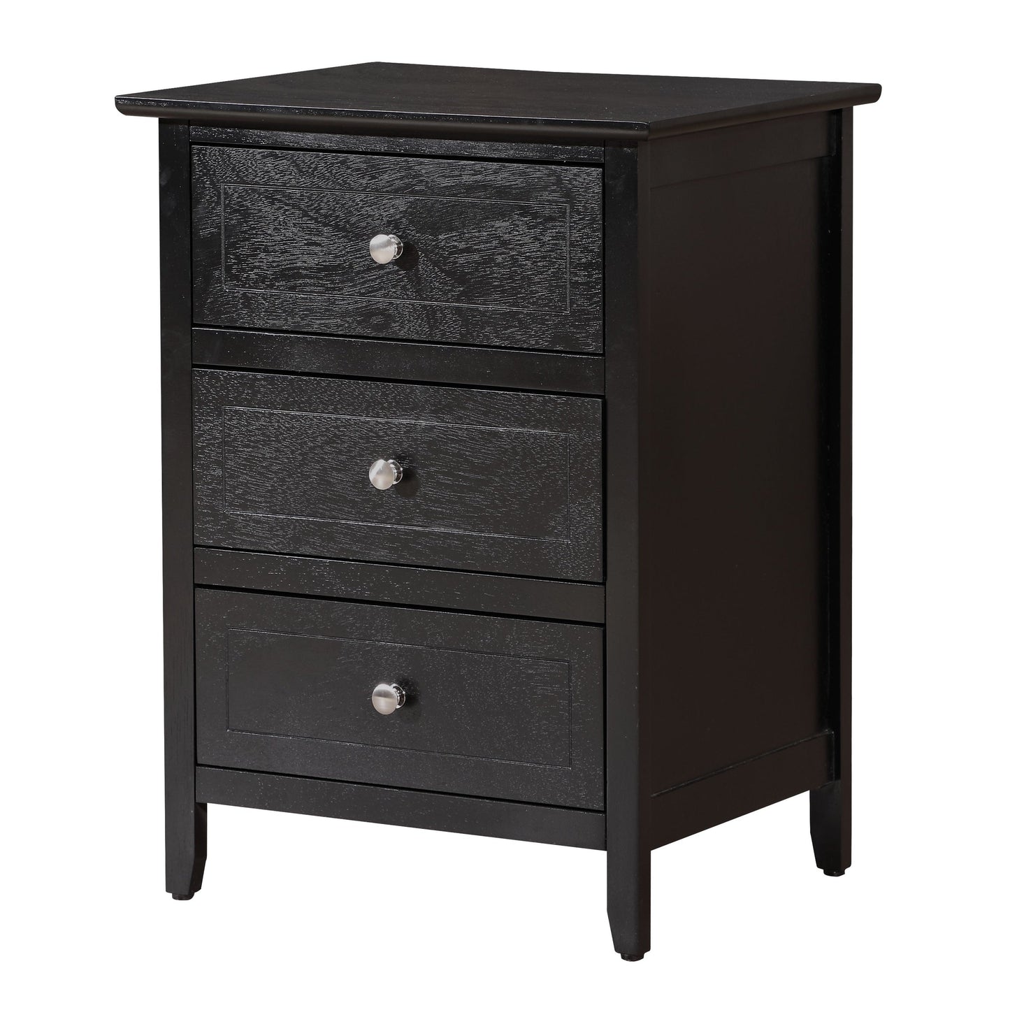 Daniel 3-drawer Transitional Wooden Nightstand