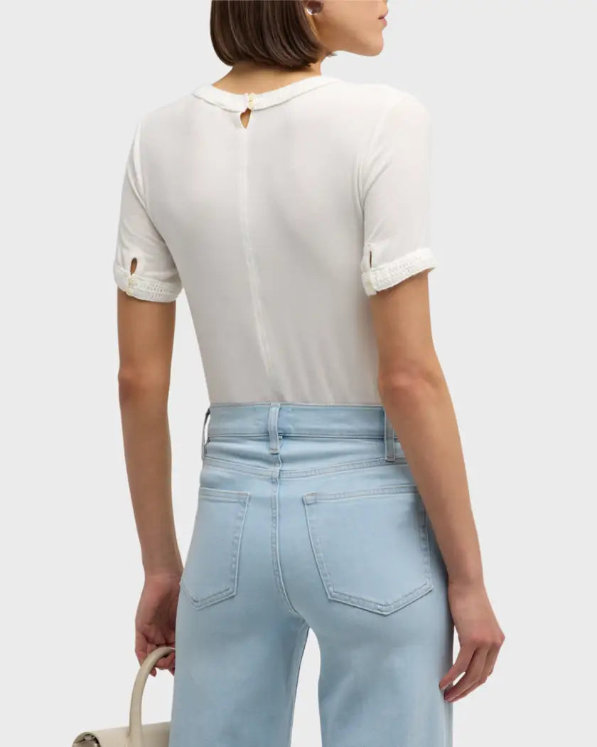 Frame Crochet Trim Tee