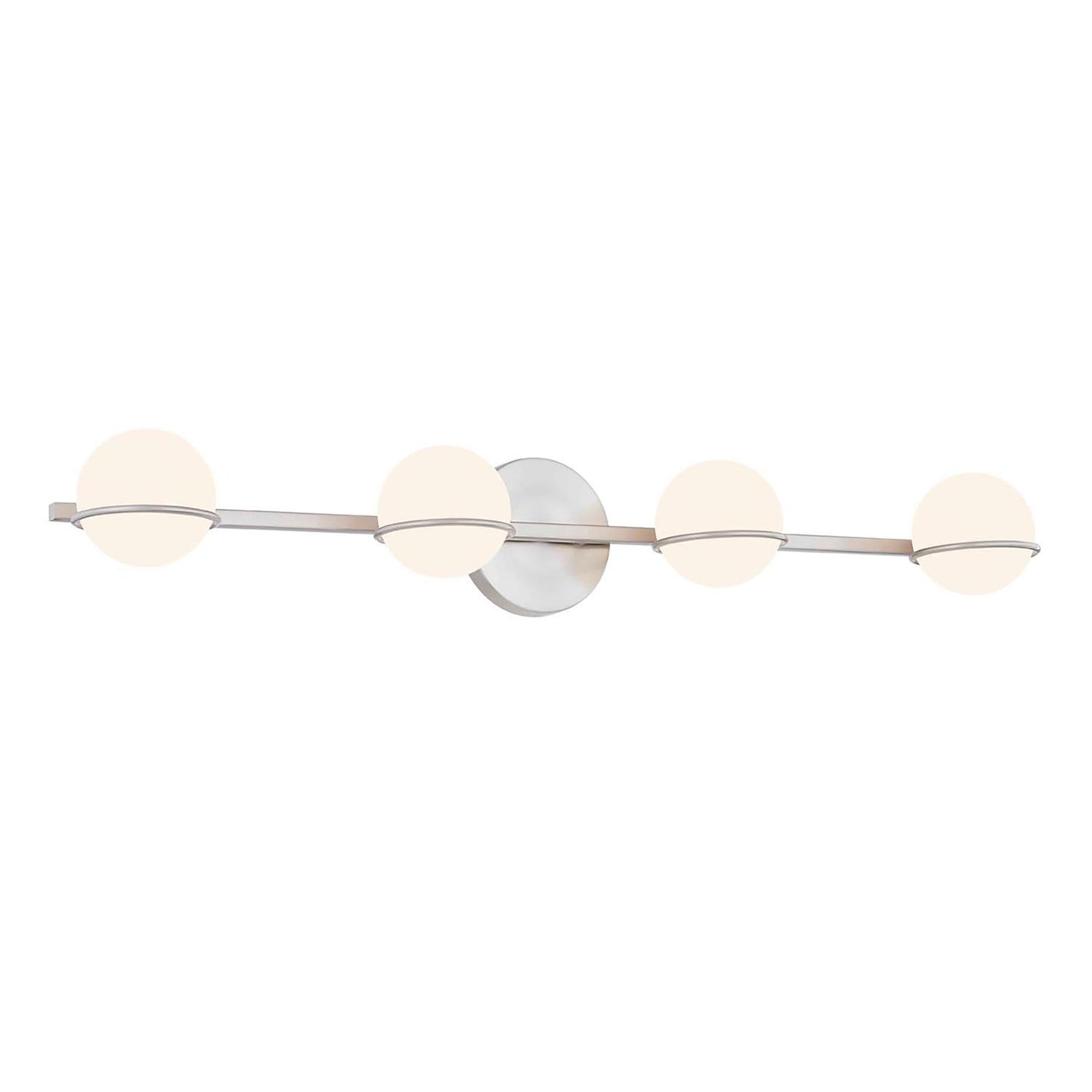 Justice Design Group EVOLV Fusion Centric 4-Light Bath Bar with Opal Glass Shade