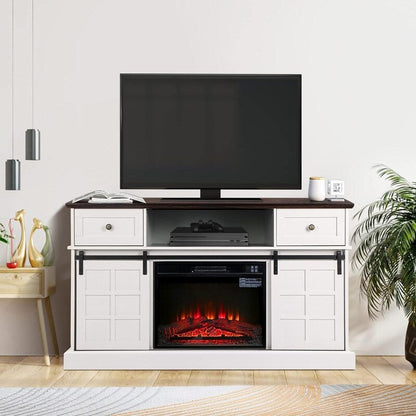 Electric Fireplace Insert with Adjustable Heating, Brightness, Timer and Overheat Protection, 1400W, CSA Listed