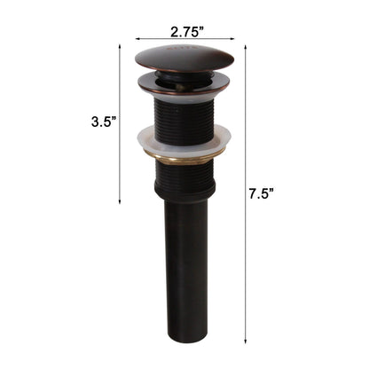 Elite Oil-rubbed Bronze Tall Single-handle Bathroom Vessel Faucet and Pop-up Drain