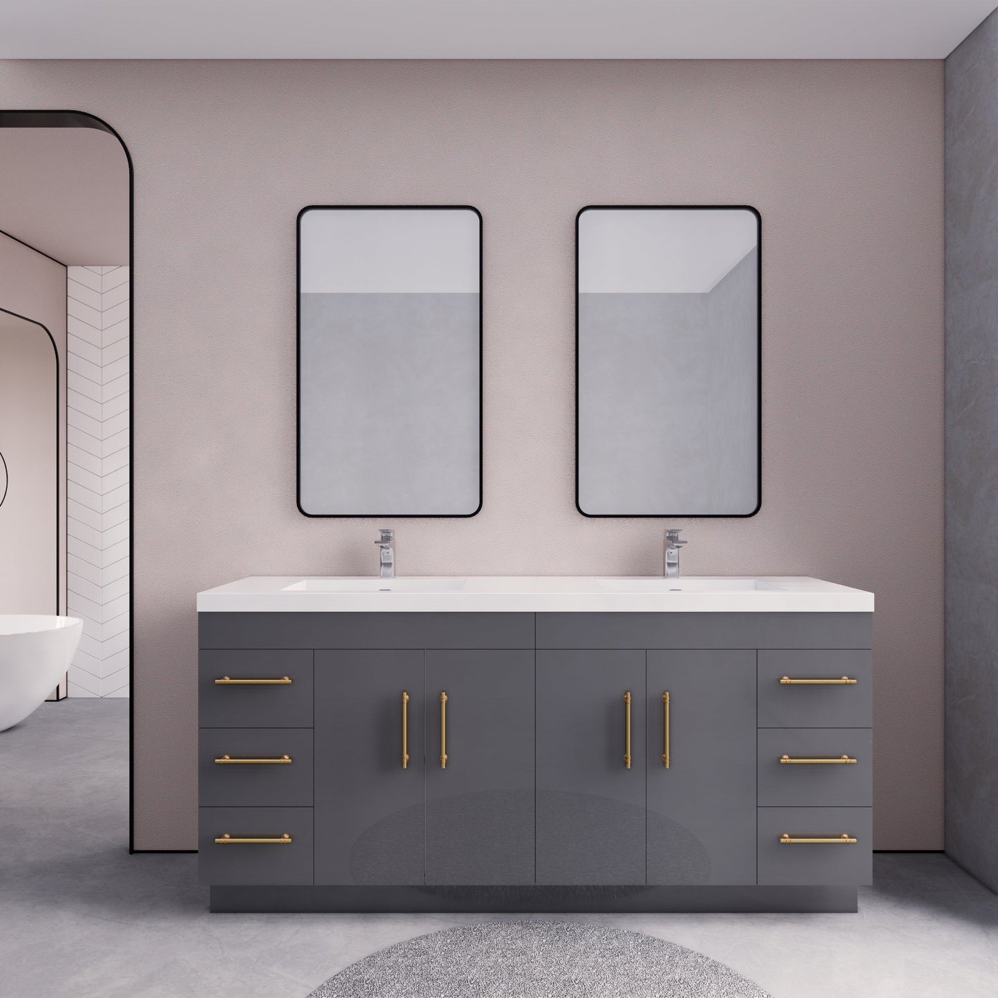 Eliza 72'' Freestanding Vanity with Double Sink