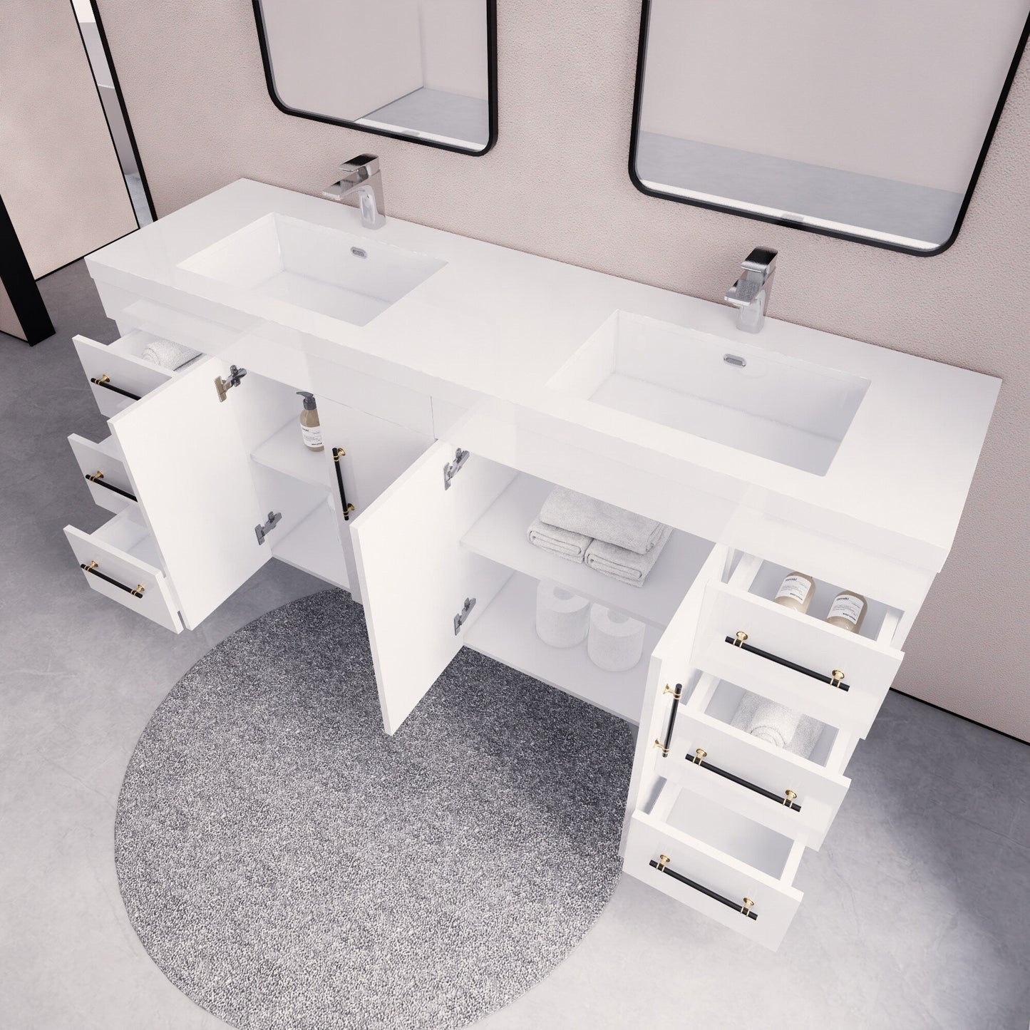 Eliza 72'' Freestanding Vanity with Double Sink