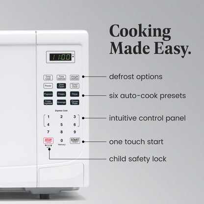 Farberware 1000-Watt 1.1 Cu. Ft. Countertop Microwave Oven With LED Lighting and Child Lock