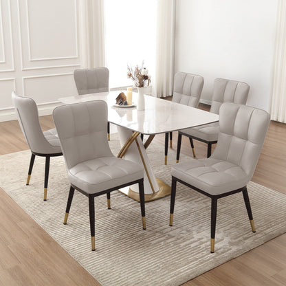 Faux Leather Upholstered Dining Chairs Set of 2/4