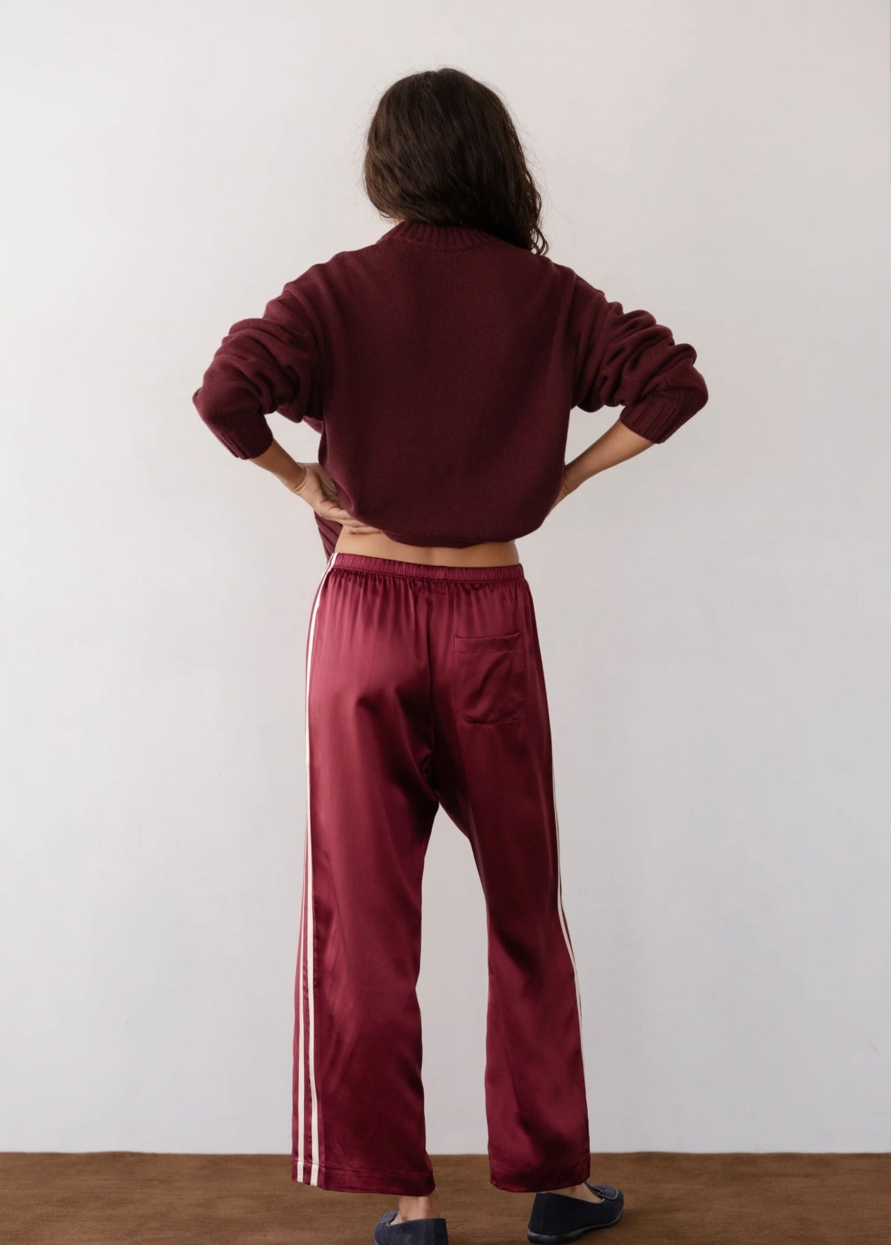 Donni Silk Stripe Crop Pant