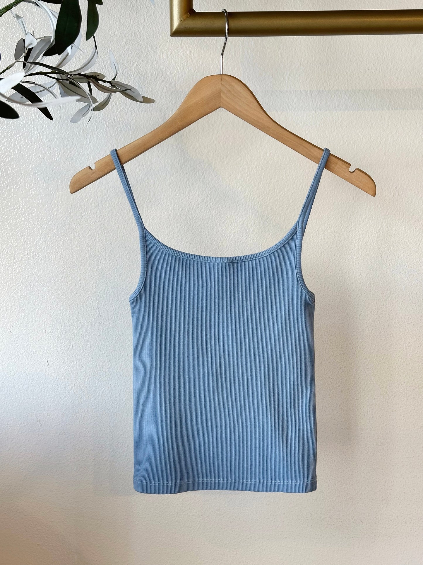 Donni Rib Spaghetti Tank