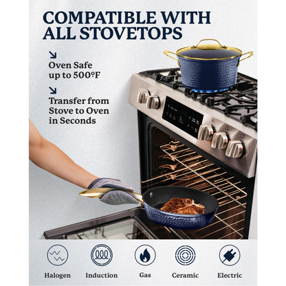 Granitestone Charleston Hammered 15 Piece Nonstick Cookware Set