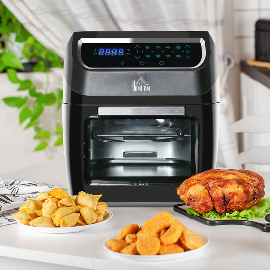 HOMCOM Large Air Fryer Oven with Family Size, Countertop Oven Cooking Gift - 12.5 x 13.25 x 14.5