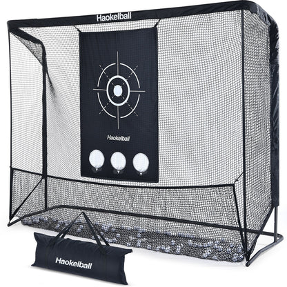Haokelball Golf Net 10x7.5ft Golf Practice Net with Target Cloth Heavy Duty Golf Hitting Net