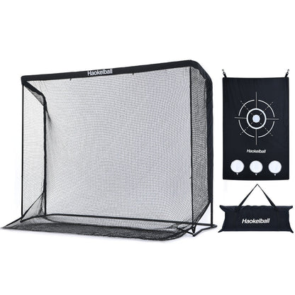 Haokelball Golf Net 10x7.5ft Golf Practice Net with Target Cloth Heavy Duty Golf Hitting Net