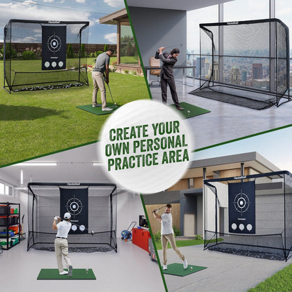 Haokelball Golf Net 10x7.5ft Golf Practice Net with Target Cloth Heavy Duty Golf Hitting Net