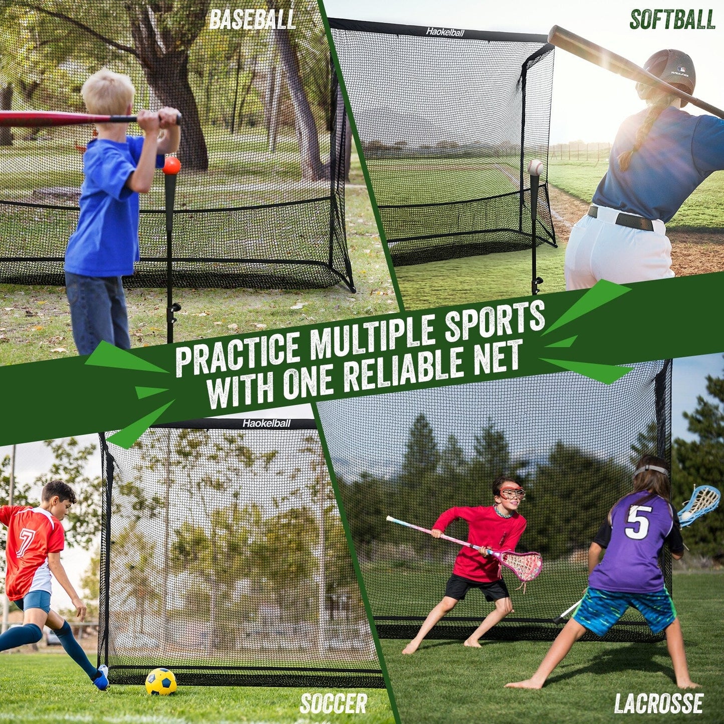 Haokelball Golf Net 10x7.5ft Golf Practice Net with Target Cloth Heavy Duty Golf Hitting Net