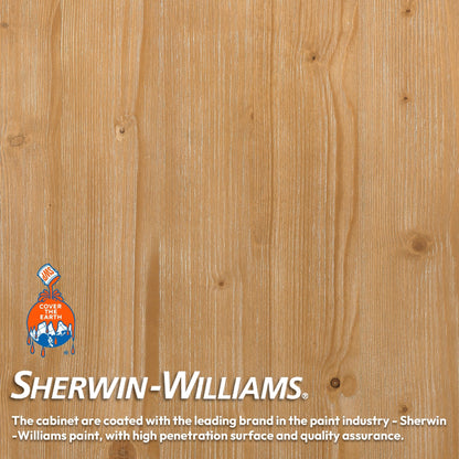 Hervas Bath Vanity with Natural Marble Top without Mirror