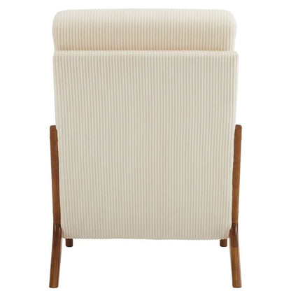 High Back Solid Wood Armrest Backrest Leisure Chair Accent Chair